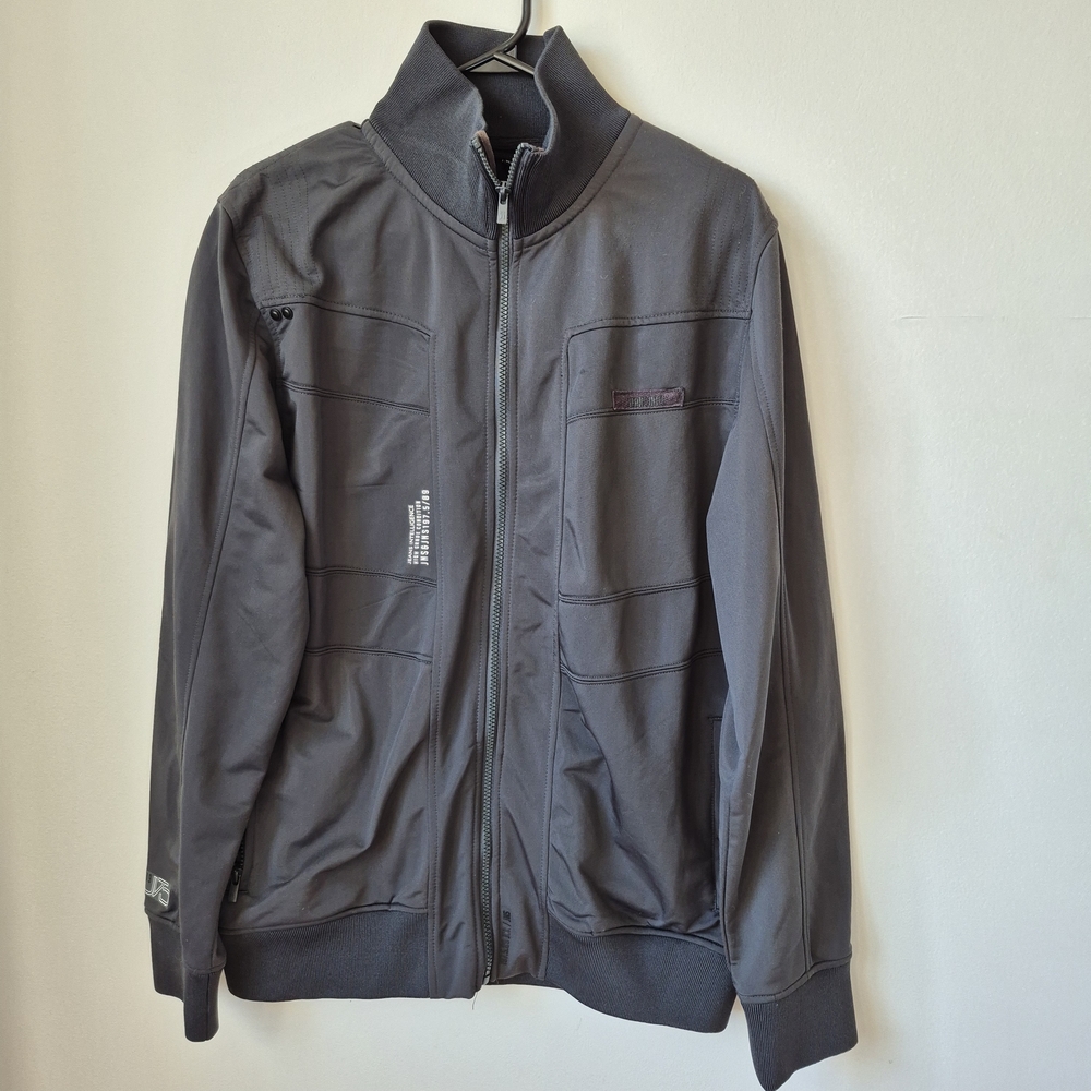 Jack & Jones Gray Lightweight Shirt Jacket with Stand Collar
